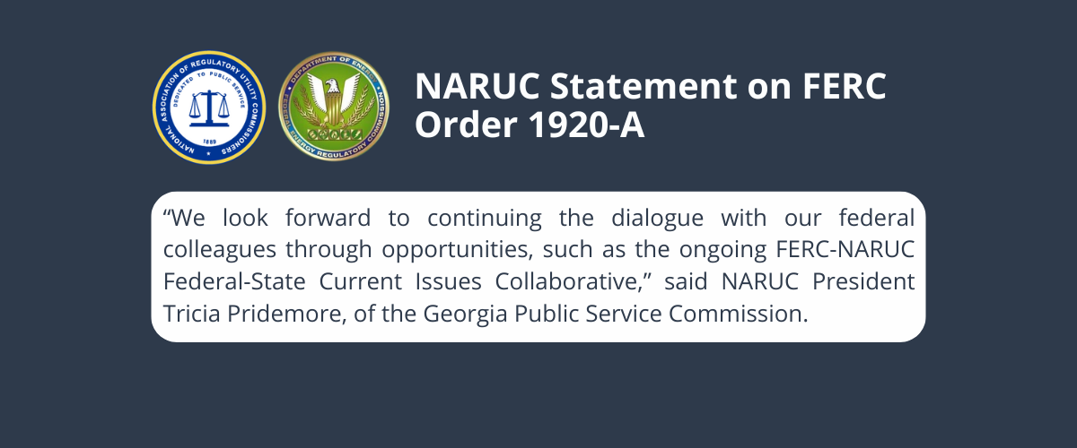 NARUC Statement on FERC Order 1920-A